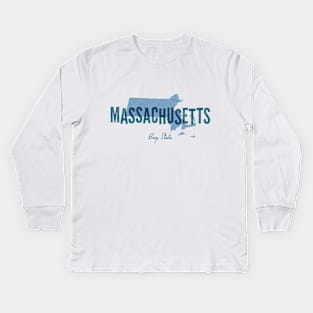 Massachusetts Kids Long Sleeve T-Shirt